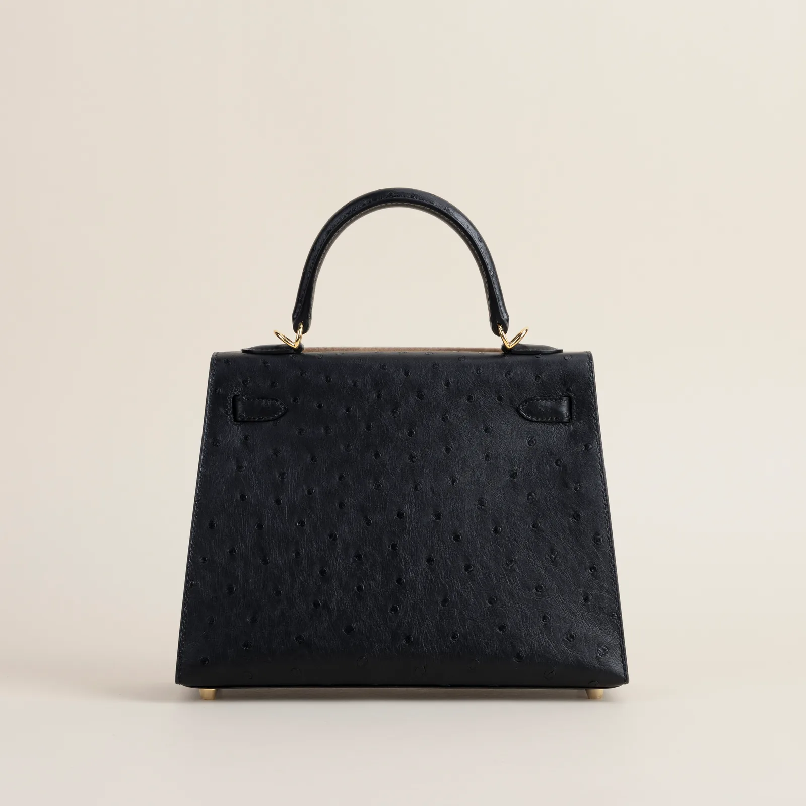 Kelly25 KK-Ostrich 89 Noir GHW, Kelly series, 25 KK-Ostrich 89 Noir colorway, Box leather, Gold hardware, Kelly25 KK-Ostrich 89 Noir GHW Kelly Model :