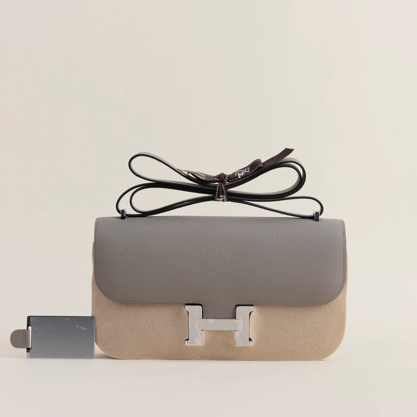 Constance Elan Epsom M8 Gris Asphalte PHW, Constance series, Elan M8 Gris Asphalte colorway, Epsom leather, Silver hardware, Constance Elan Epsom M8 G