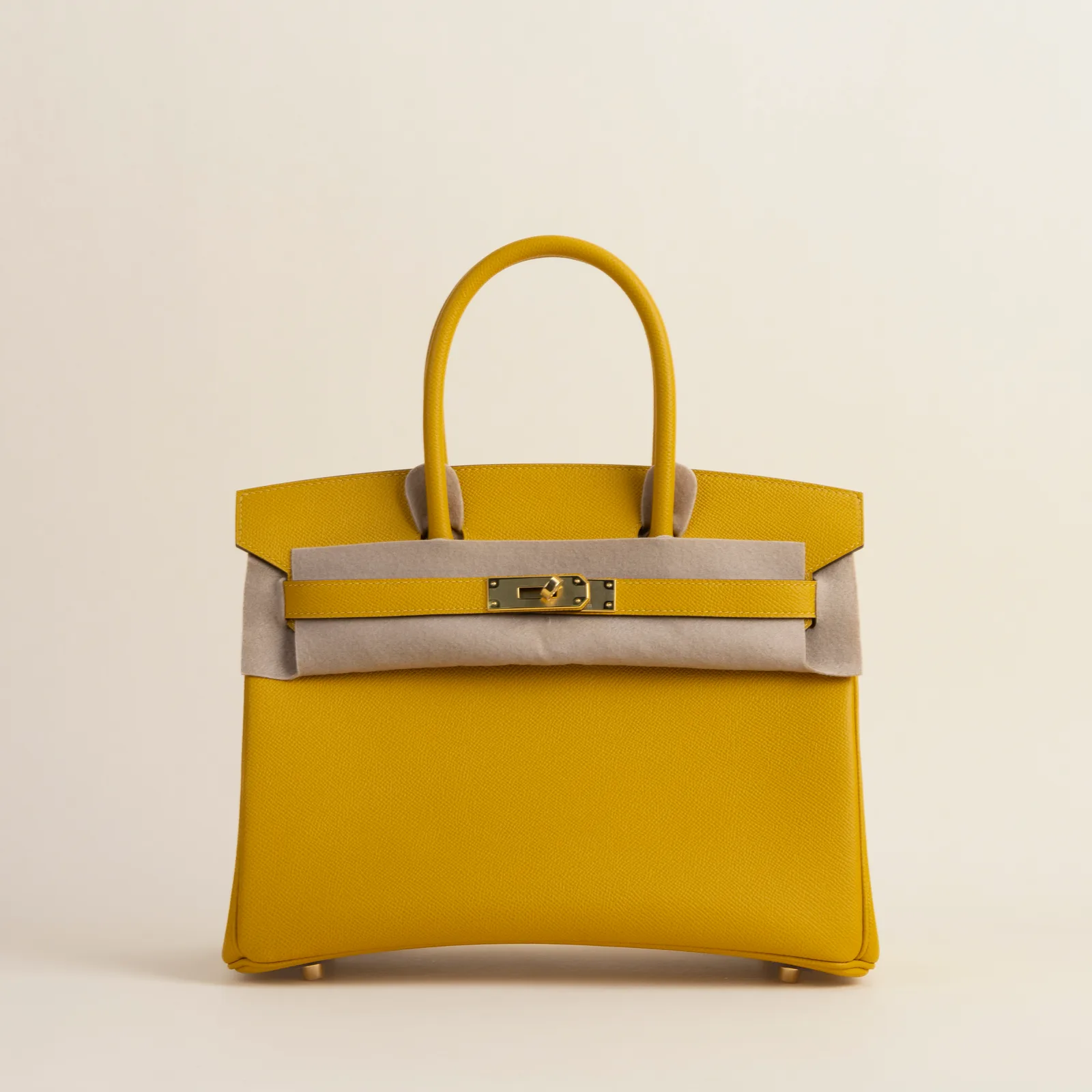 Birkin 30cm Epsom 9D Jaune amber GHW, Birkin series, 9D Jaune amber colorway, Epsom leather, Gold hardware, 30cm size, hero image