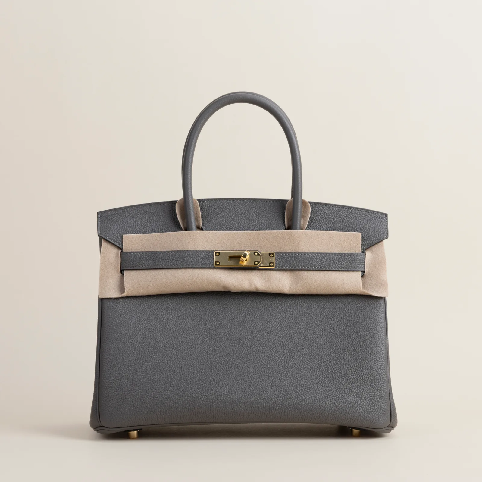 Birkin 30cm Togo 8F Etain GHW, Birkin series, 8F Etain colorway, Togo leather, Gold hardware, 30cm size, hero image