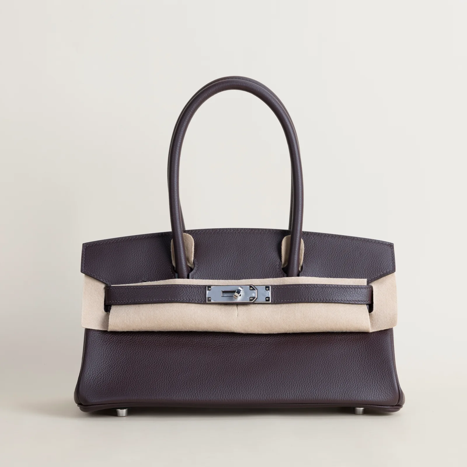 Birkin shoulder29 Evercoler 0G Rouge sellier PHW, Birkin series, shoulder29 Evercoler 0G Rouge sellier colorway, Box leather, Silver hardware, 13cm si