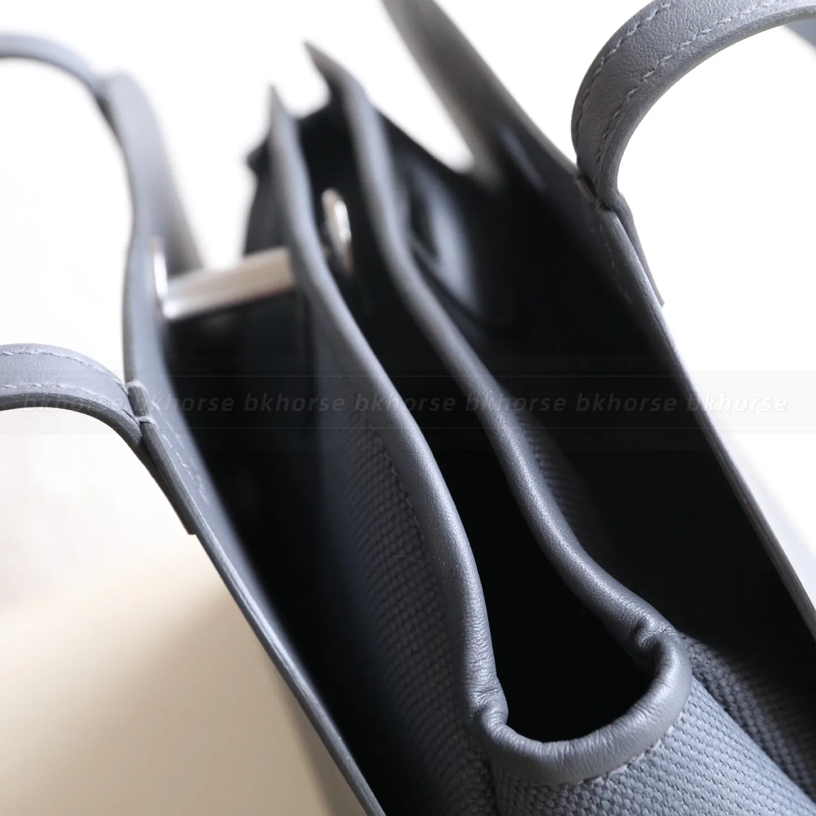 Tablier Sellier Ardoise Hunter Leather And Canvas Silver Hardware, Other 시리즈, Silver 컬러, Tablier Sellier Ardoise Hunter Leather And Canvas Silver Hard