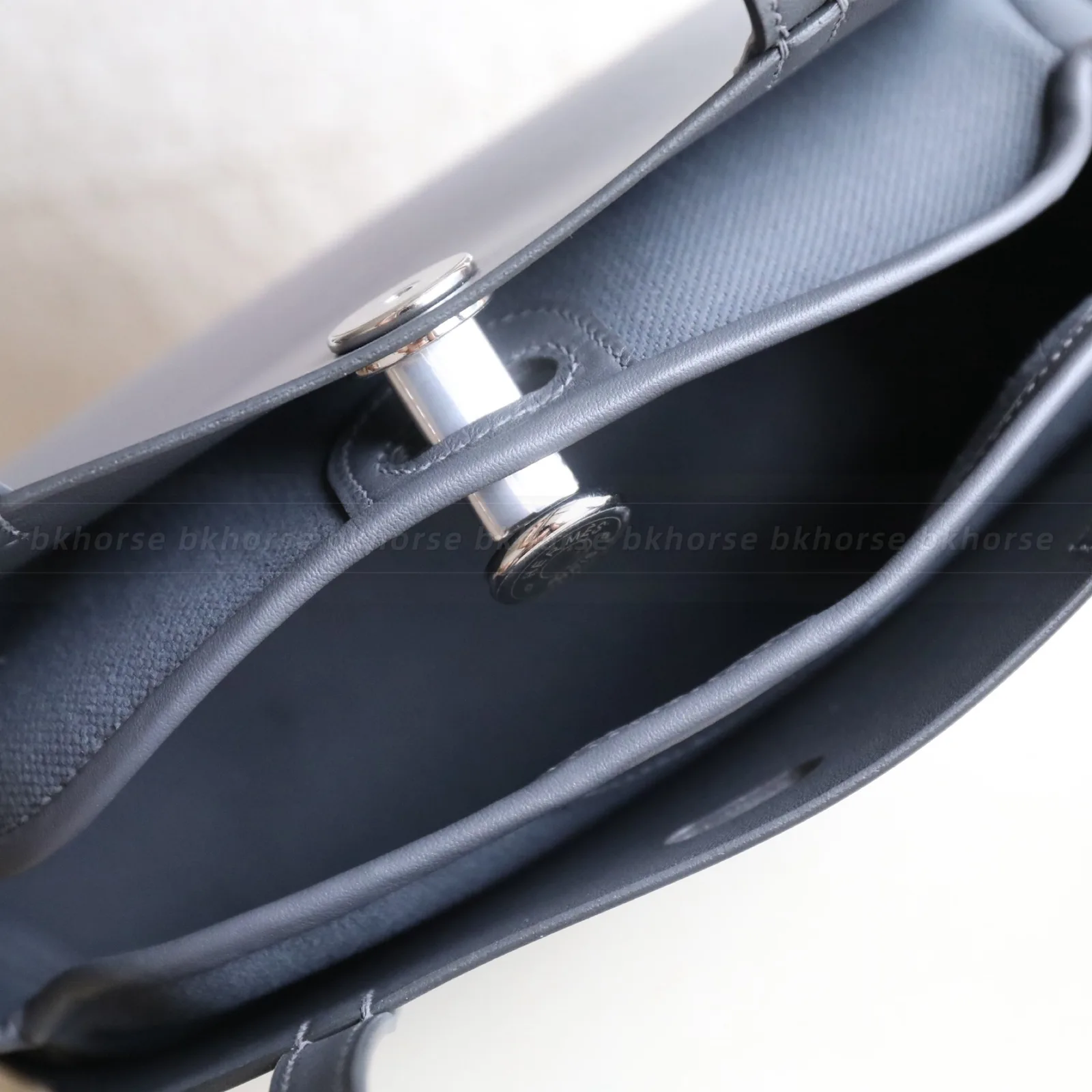 Tablier Sellier Ardoise Hunter Leather And Canvas Silver Hardware, Other 시리즈, Silver 컬러, Tablier Sellier Ardoise Hunter Leather And Canvas Silver Hard
