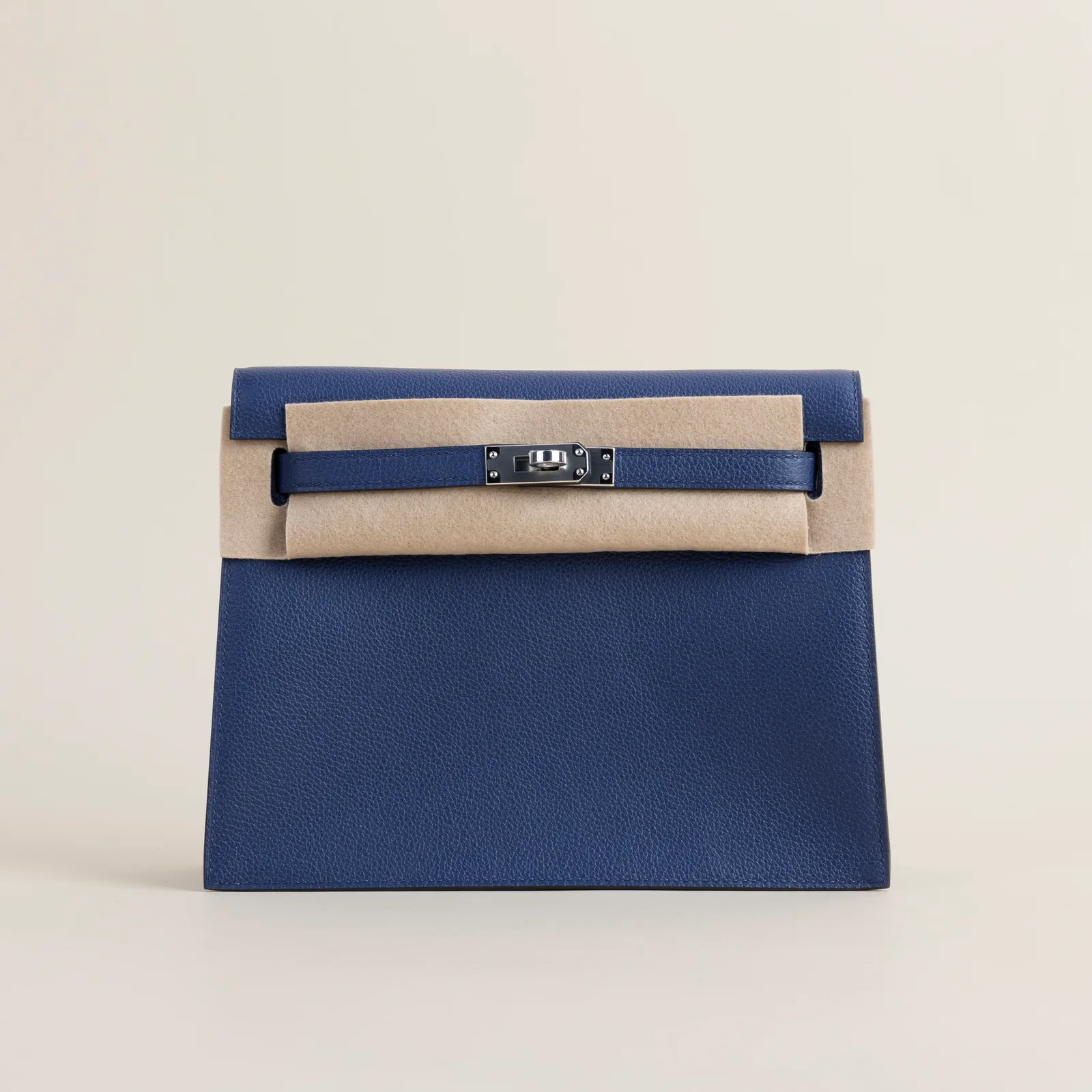 Kelly Danse Evercolor 73 Bleu sapphire PHW, Kelly series, Danse 73 Bleu sapphire colorway, Evercolor leather, Silver hardware, Kelly Danse Evercolor 7