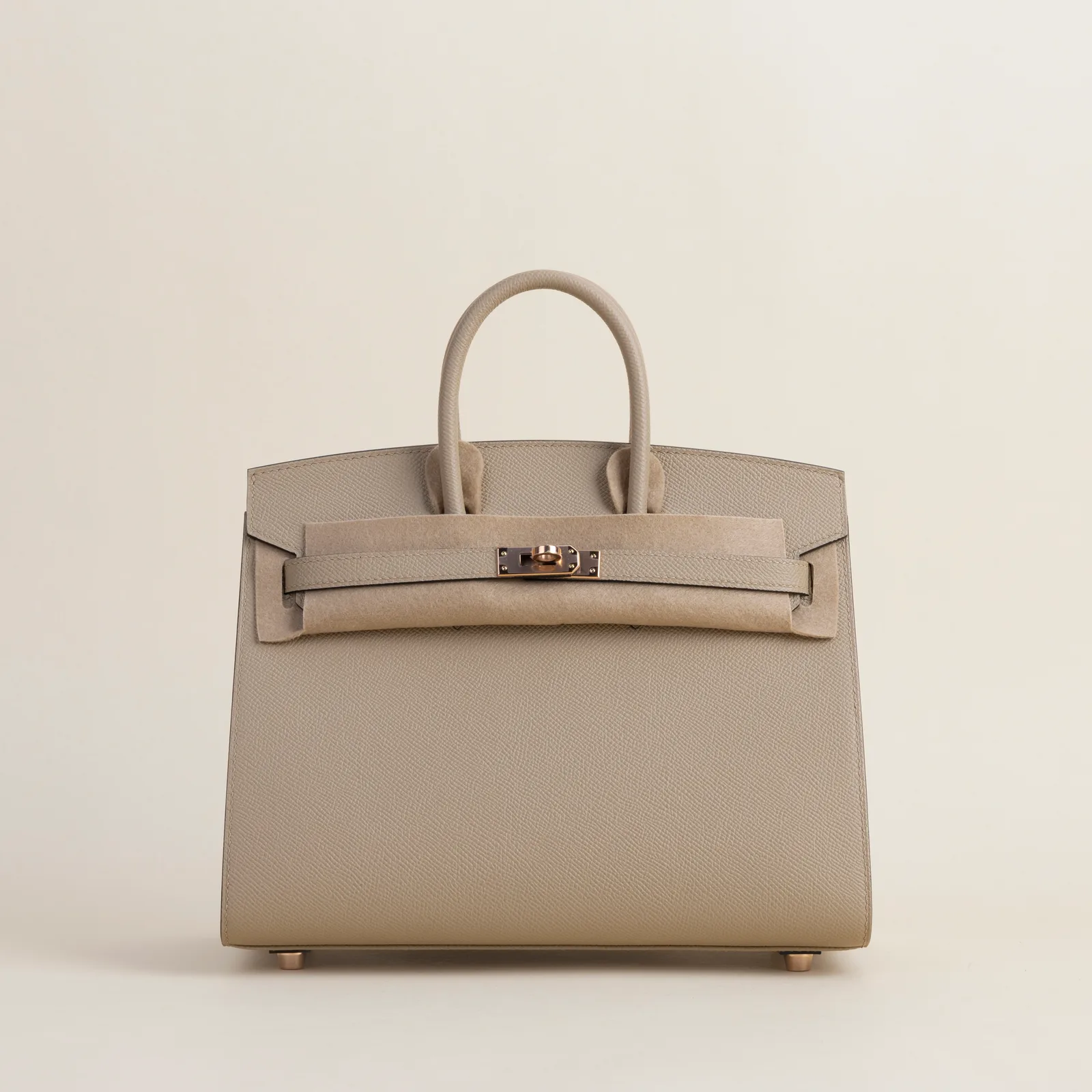 Birkin25cm Sellier Epsom S2 Trench RGHW, Birkin series, Sellier S2 Trench colorway, Epsom leather, Rose Gold hardware, 25cm size, hero image