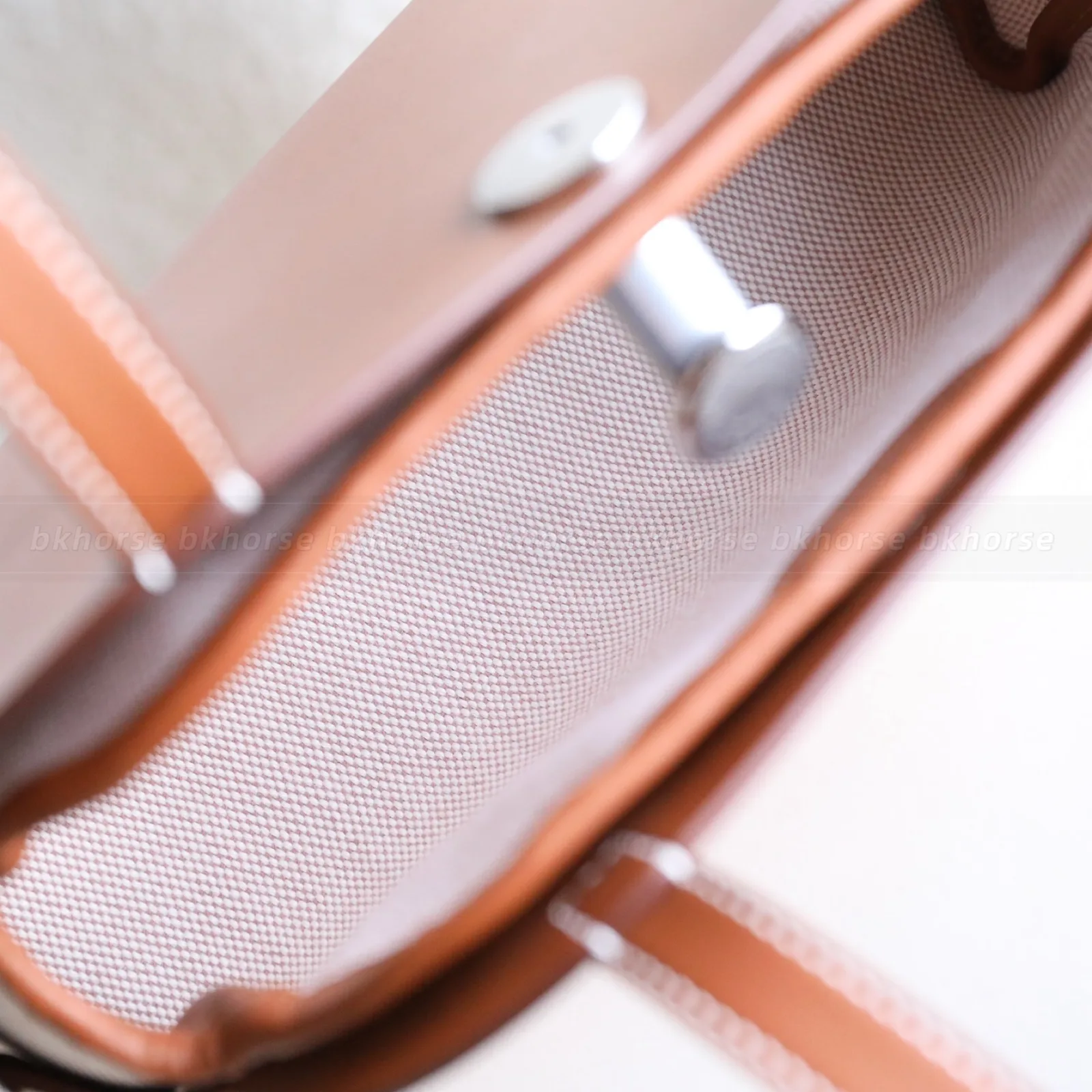Tablier Sellier Gold Hunter Leather And Canvas Silver Hardware, Other series, Gold colorway, Tablier Sellier Gold Hunter Leather And Canvas Silver Har